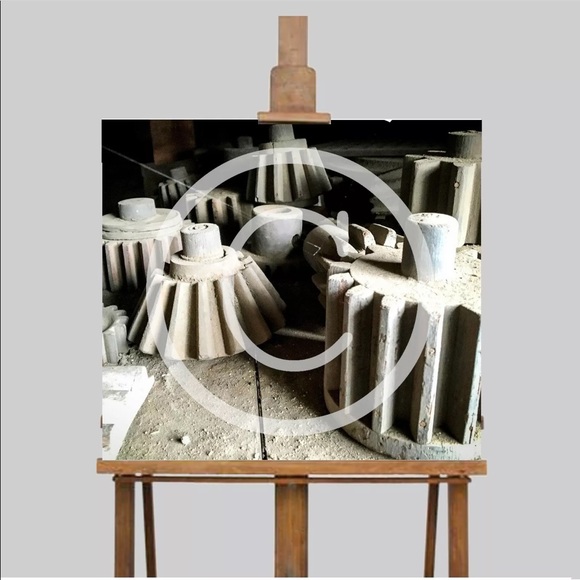 Wall Art Canvas 30 x 30 Tools Gears Workshop